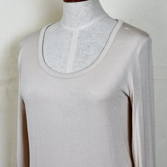 LOFT Top Blouse Knited Pullover long sleeve Petite L Ivory - Picture 2 of 5